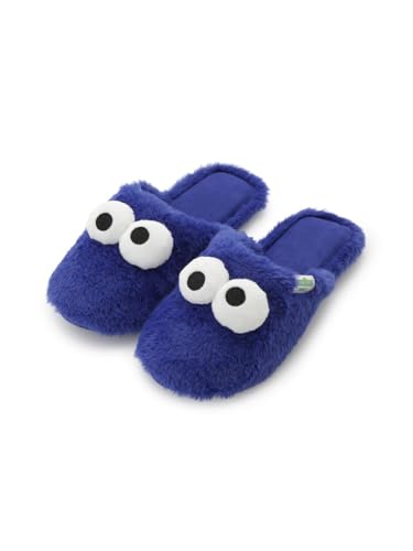 Sesame Street Market HAPPY HOLIDAYS Fur Slippers SSMUGS256459 Women s Blue Free Size