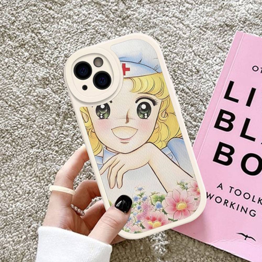 

Manga Candy Phone Case For IPhone 16 15 14 13 12 11 Pro Max Plus Leather Soft Cover iphone 13