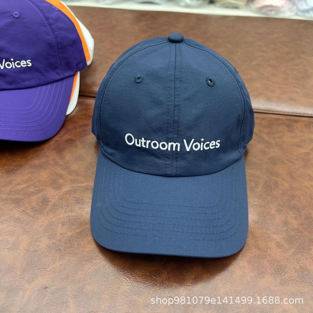 New dopamine American quick-drying light and thin embroidery face small baseball cap women's outdoor letter shading cap men