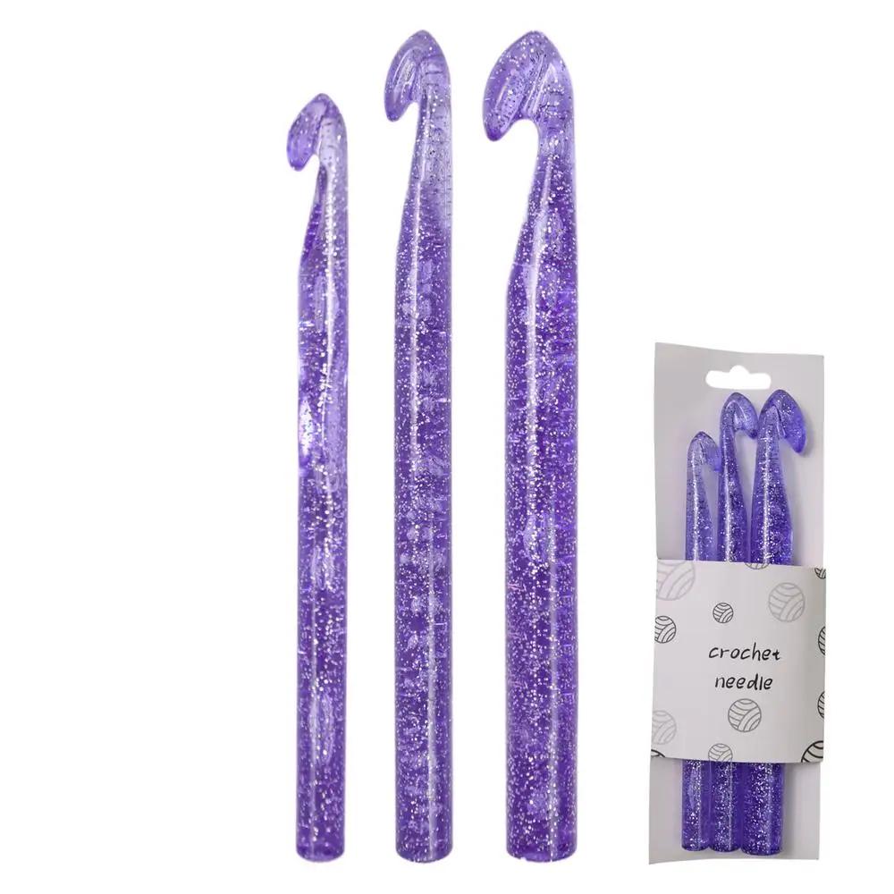 Crocheting Hooks 15mm 12mm 10mm Crochet Needle Sequin Crystal Crochet Hooks Sets Crochet Needles For Crocheting Crochet