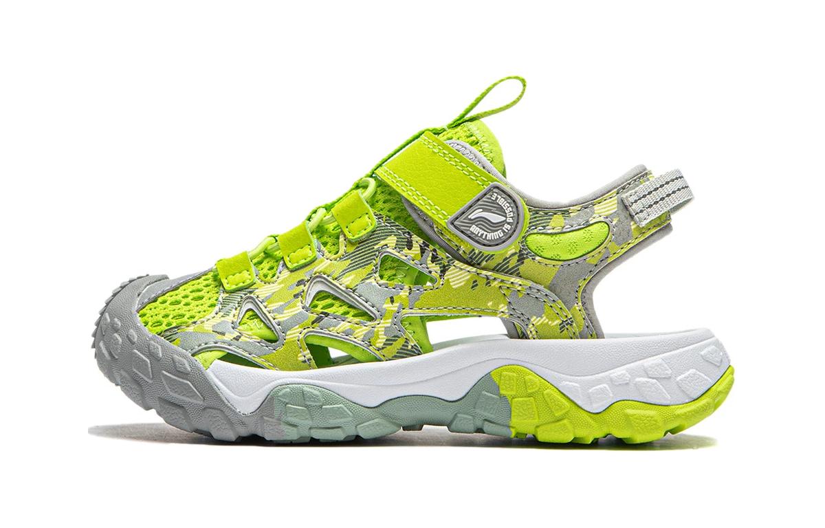 Li Ning YOUNG Trek 2 Kids Breathable And Quick Dry Children s Sandals Green Children Aged 3 7 Years Old YKKU004-3 29