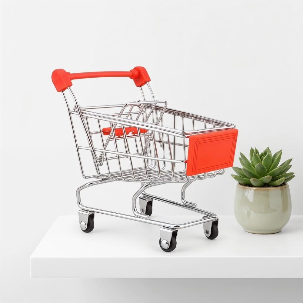 Mini compact size Toy Hand Trolley Simulation Cart Office sundry arrangement