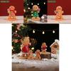 Christmas Gingerbread Man Decor Resin Cartoon Holiday Tabletop Ornament For Festive Atmosphere