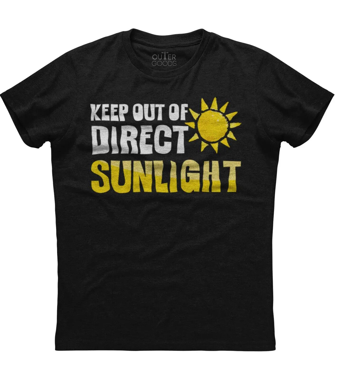Keep Out of Direct Sunlight Funny Geek Nerd TShirt 100 Cotton ONeck Short Sleeve Summer Casual Mens Tshirt Streetwear S