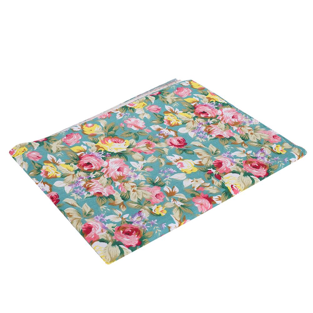 7Pcs Floral Cotton Cloth DIY Hand‑Made Craft Dressmaking Sewing Printing Rose Pattern 50x40cm