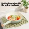 No Spill Silicone Worktop Saver Heat Resistant Non-Slip Kitchen Mat Multi-Function Drainer Mat for Counter Refrigerator