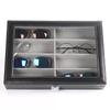 A Top Quality Fashionable Leather Eyeglass Storage Box High Quality 8 Compartments Sun Glasses Display Case for Wholesale