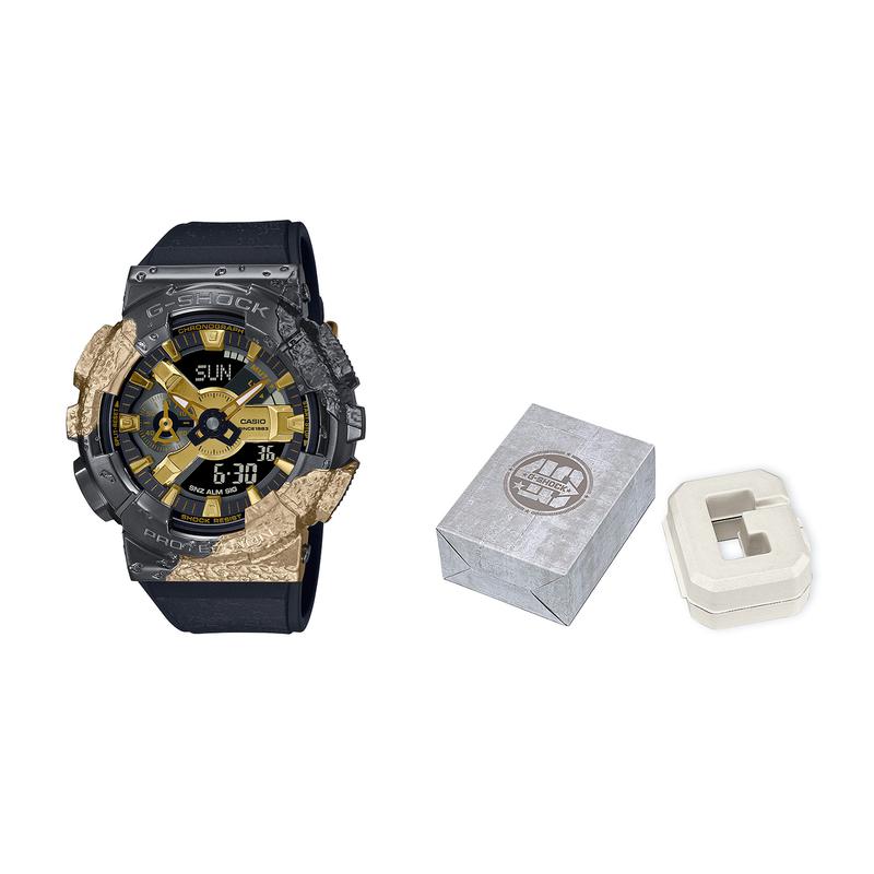 

Casio waterproof and shockproof quartz movement resin strap Japanese and Korean watch unisex gold dial GM-114GEM-1A9PR золотий