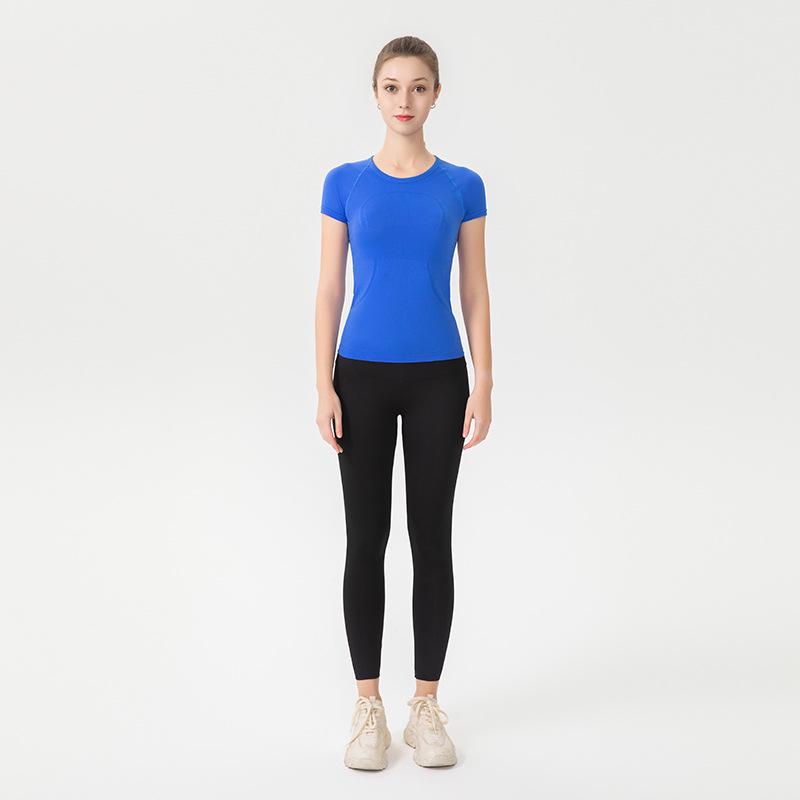 Women's Quick-Dry Sport Crew Neck Short Sleeve Top for Running & Yoga