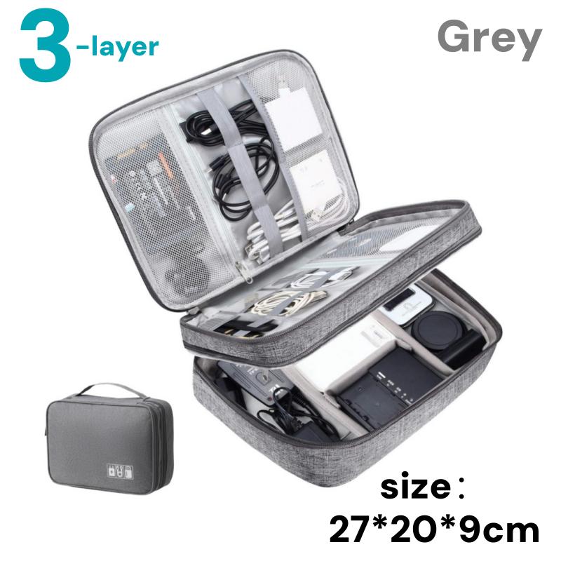 Portable Travel Electronic Cable Accessories Storage Organizer Bag for Chargers Power Banks - Practical Pouch