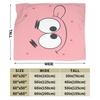 Funny Smile Face Cartoon Knitted Blanket SpongeBob Wool Throw Blankets Airplane Travel Decoration Soft Warm Bedsprea