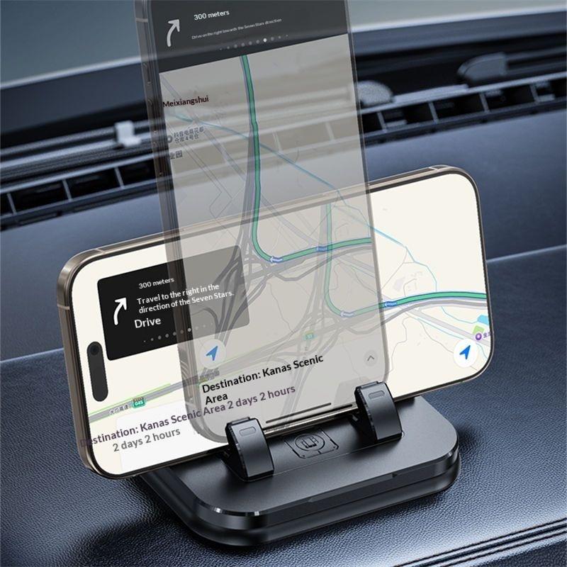 1Pcs Easy Install Vehicle Mobile Phone Holder 360° Rotatable Universal Car Phone Holder With Number Plate Dashboard Mount