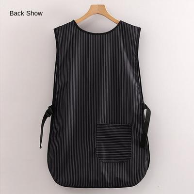 Minimalistische gestreifte schmutzabweisende Schürze Mehrzweck Anti-Schmutz Küchenschürzen Westenstil Wasserdicht Kaffeehaus-Uniform