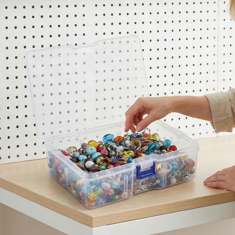 Plastic Box Rectangular Box Translucent Box Packing Box Storage Box Dustproof Jewelry Storage Case Container