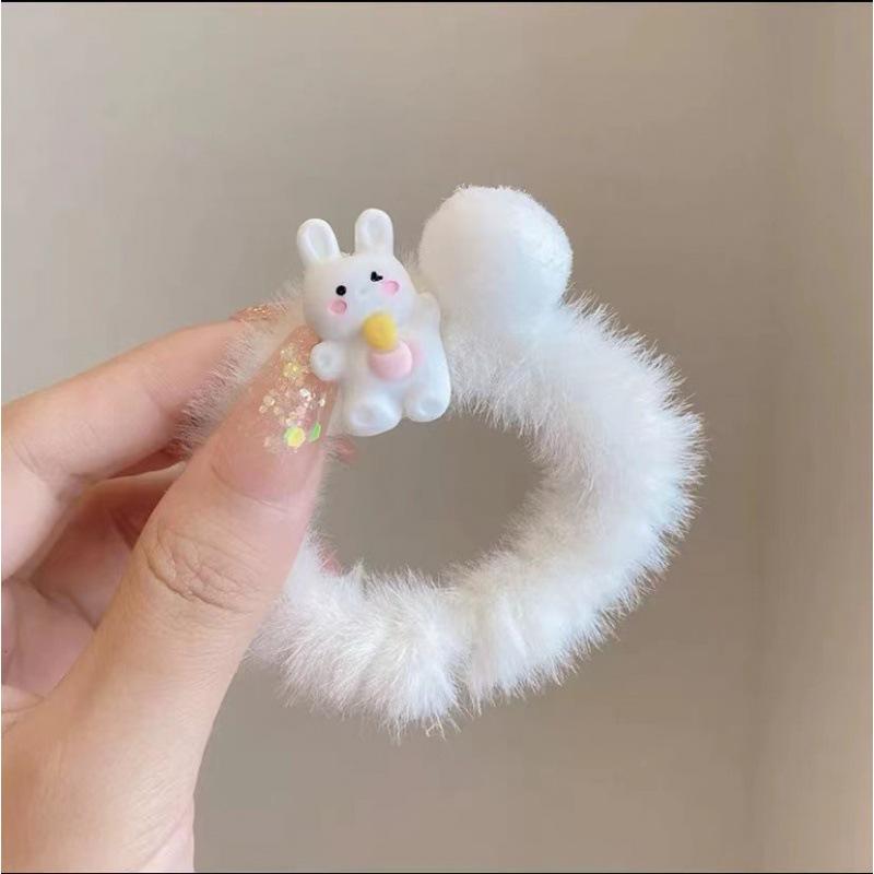 Cat Ears Plush Elastic Hair Bands Cute Hair Rope Ties Girls Barrettes Children Kawaii Headwear Headwear Kids Hair Accessorie