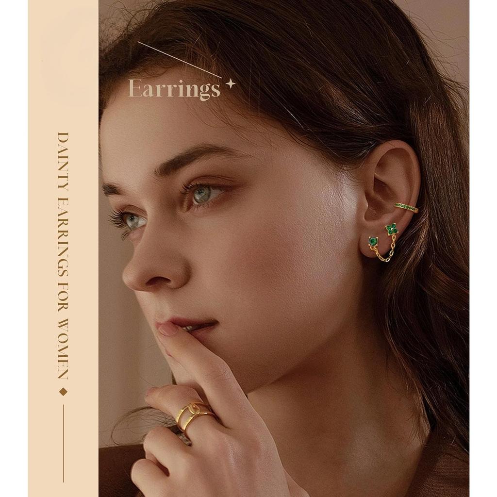 Bobisty 1PC Flat Back Earrings for Women Hypoallergenic Surgical Steel Earrings for Sensitive Ears 20G Cartilage Small Stud Hoop
