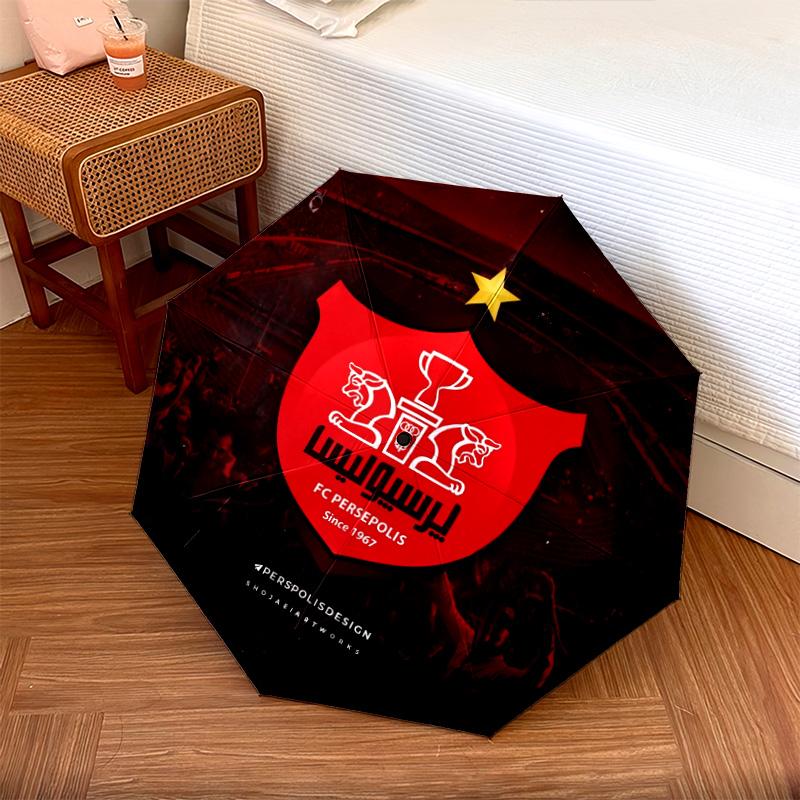 Persepolis FC Pattern, Automatic Folding Umbrella, Portable and Foldable Design, 8 Ribs, a Christmas or Birthday Gift.
