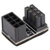 Power Adapter 8Pin Good Electrical Conductivity 180 Degree Steering Connector for Computer Graphics Card