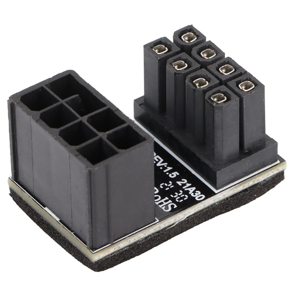 Power Adapter 8Pin Good Electrical Conductivity 180 Degree Steering Connector for Computer Graphics Card