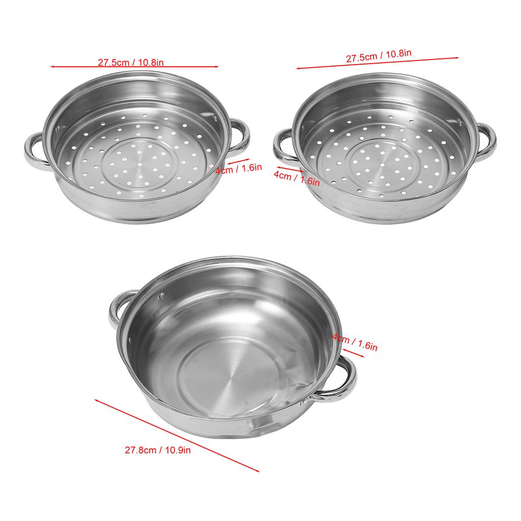 Home Soup Steam Pot Thickened Stainless Steel Multifunctional Large Capacity Double Ear Stock Steam Pot Kitchen Accessories