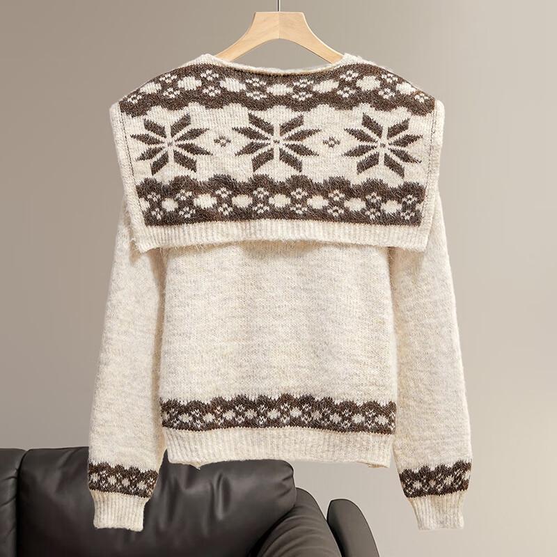 Women's Wool Blend Drop Shoulder Knit Sweater