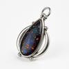 925 Sterling Silver Pendant 30.55 Ct Sparking Fire Black Opal Beautiful Pendant