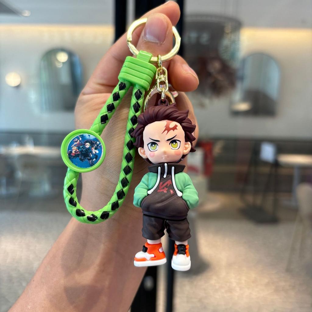 New Demon Slayer Kimetsu No Yaiba Blade of Ghost Keychain Cute Bag Pendant Car Key Chain Ring Fans Gift Jewelry Accessories Doll