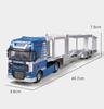 1/50 Alloy Double Deck Flatbed Trailer Model Diecast Metal Heavy Semi Trailer Transport Vehicle Truck Car Model Simulation Kids Gifts