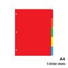 A4 Loose-Leaf Index Cards with A5 Color Dividers, 8 Sheets per Pack - Refill Pages and Dividers.