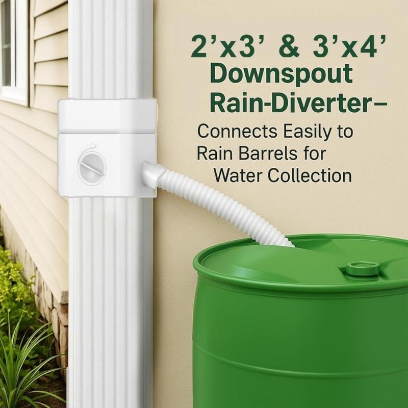 Easy Install Downspout Diverter For Roof Drainage Practical Simple Setups Rain Diverter with Adjustable Valves