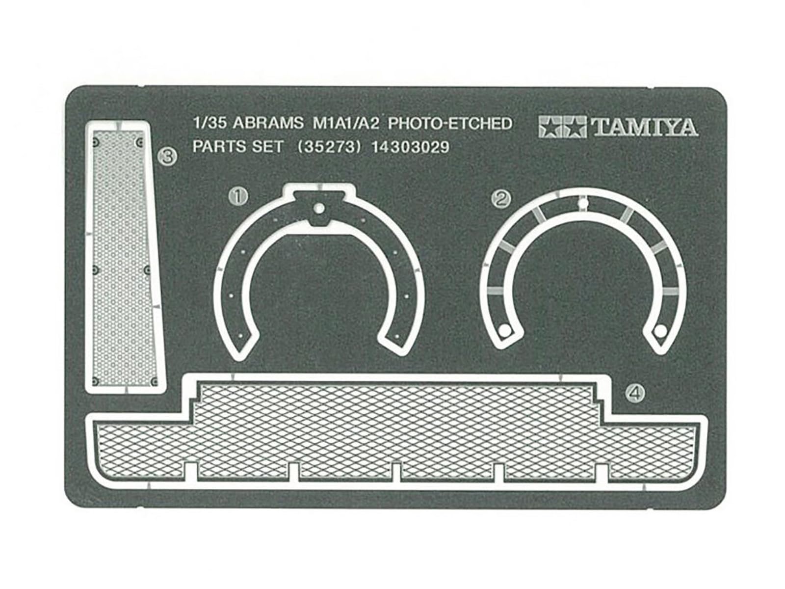 

TAMIYA Military Miniature Series Army Abrams Etching Parts Set Пластиковые детали для модели 35273 1/35 № 273 США. М1А1/А2