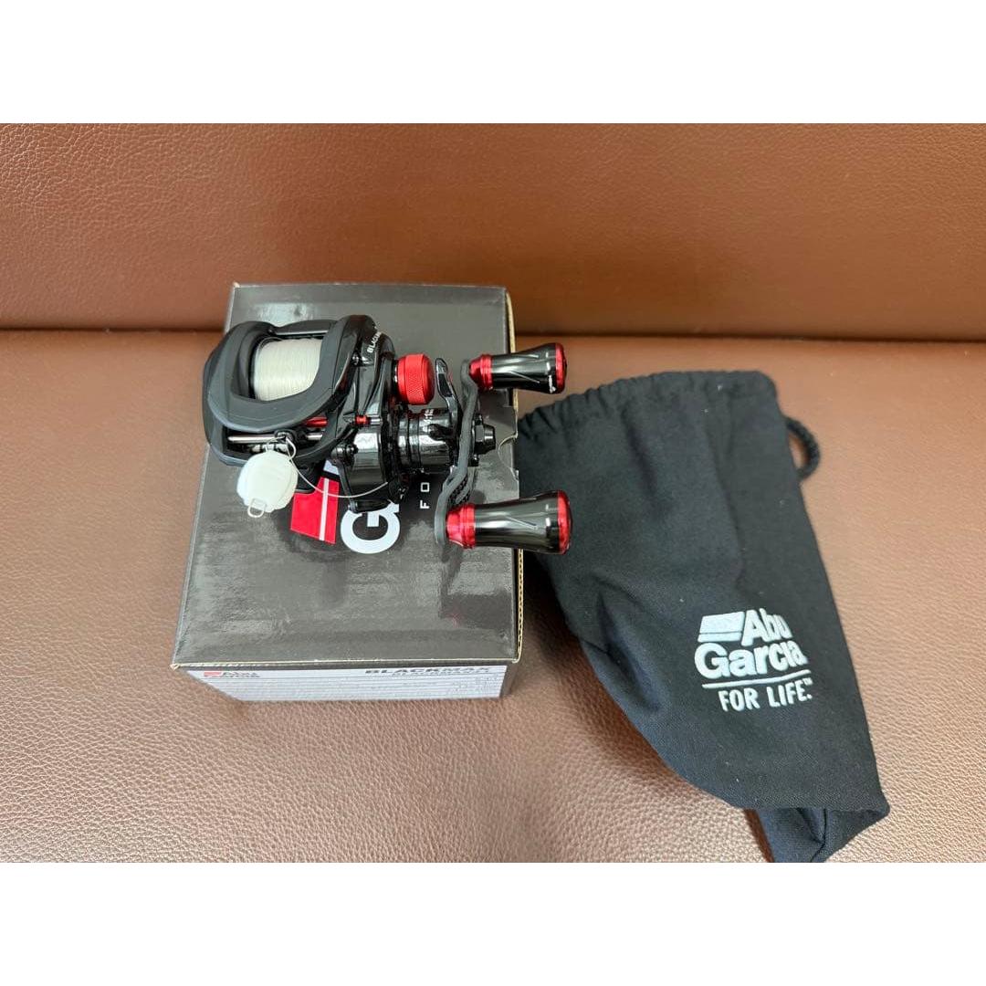 Used Abu Garcia Carbon Handle Black Max Bait Reel 4L Left Handle
