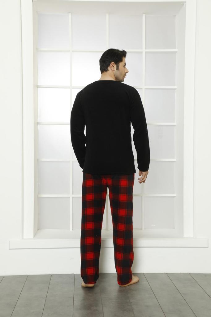 Akbeniz WelSoft Polar Men's Christmas Pajama Set 6798
