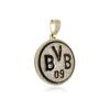 European & American Hip-Hop Football Club Badge Pendant with Colorful Drip Oil - Fan Commemorative Medal Necklace