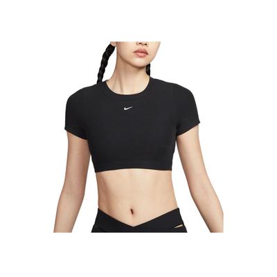 Sportswear Classics Semplice Tinta Unita Confortevole Manica Corta Intimo Sportivo Intimo Donna Nero Bianco HF5418-011