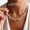 Personalized DIY Letter Name Pendant Imitation Pearl Necklace For Women Elegant Summer Party Jewelry Mama Gift Stainless Steel