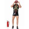 Cosplay reflektierendes Feuerwehrmannkostüm, lustiges Partykostüm für Jungen, Mesh-COS-Feueranzug für Männer