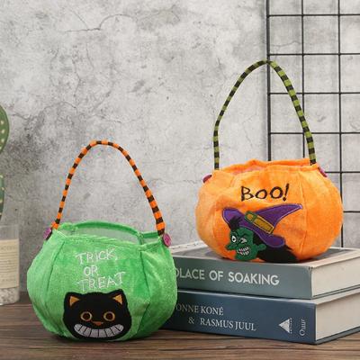 Sac à Bonbons Halloween 2025 Citrouille d'Haloween Sorcière Chat Noir Vampire Sac à Main Sac Cadeau Pochette pour Enfants Décoration Fête Joyeux Halloween