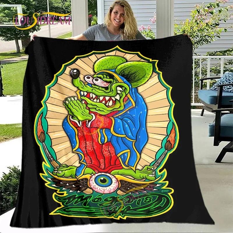 Cute Children's Holiday Birthday Gift Cartoon Rat Fink Cute Home Bedroom Decoration Thin Sofa Cover Sheets Four Seasons Blanket