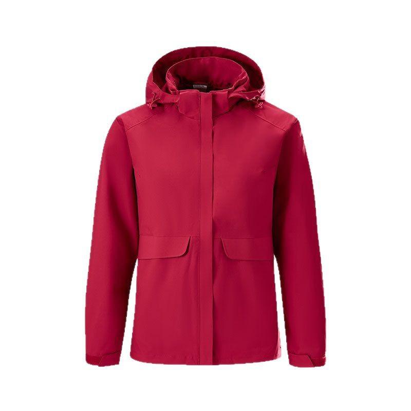 Plus Size Outdoor Hiking Jacket Womens Windproof Hooded Trekking Coat