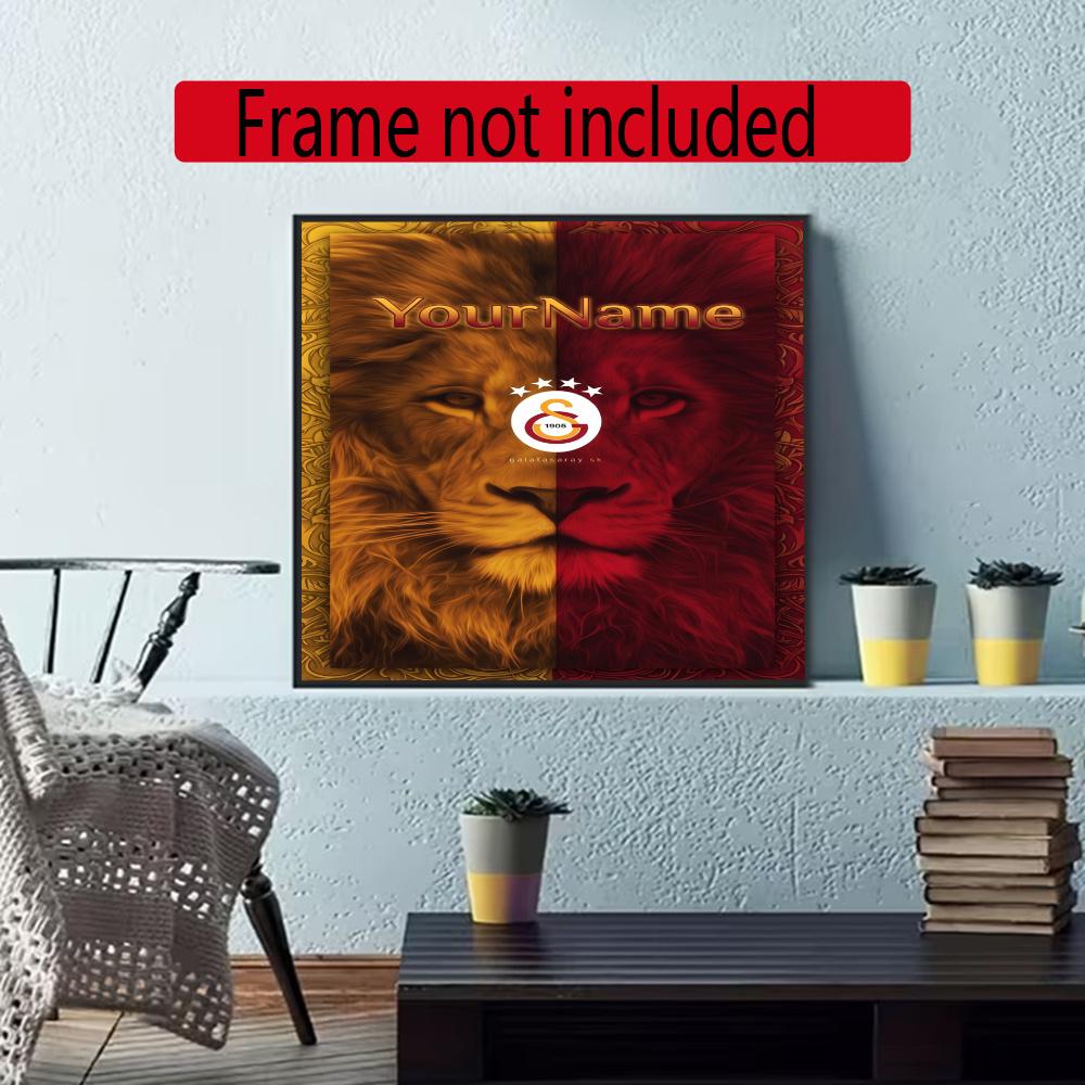 Galatasaray Customize Text Diamond Painting Round Diamond Mosaic Suitable For Beginners Diamond Painting Rhinestones Gift Frameless