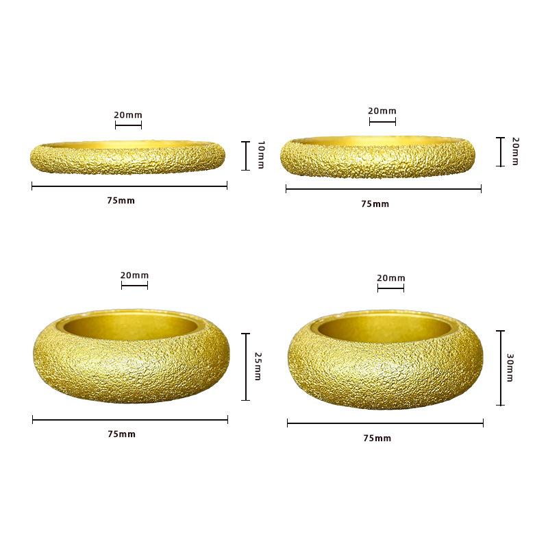 Brazed Diamond Rome Edge Grinding Wheel for Marble Granite Tile Ceramic Grinding and Cast Iron Polishing