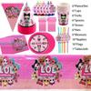 Theme Party Lol Supplies Birthday Decorations Banner Plates Kids Favors Girls