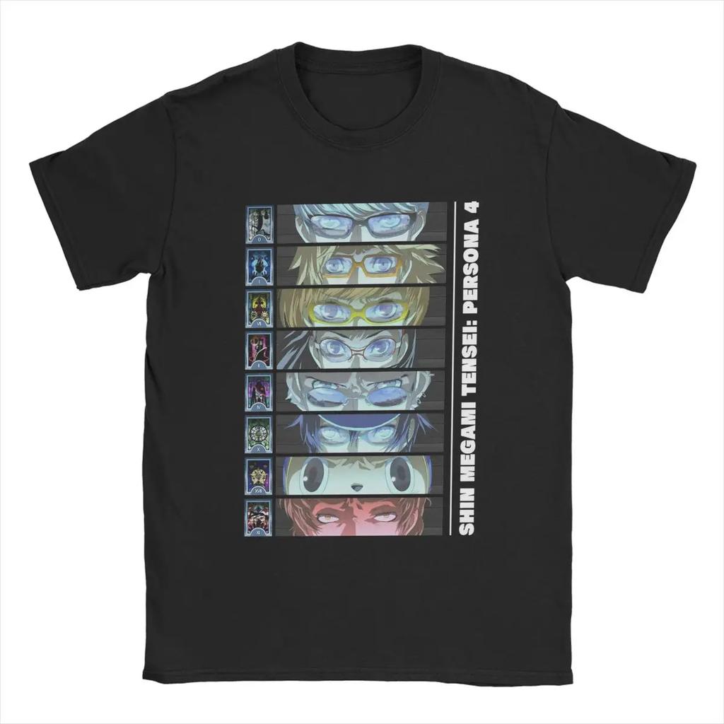 Men Persona 4 T Shirt Investigation Team Cut-ins Arcanas Shinjiro Aragaki Version 100% Cotton Short Sleeve O Neck Tees T-Shirt