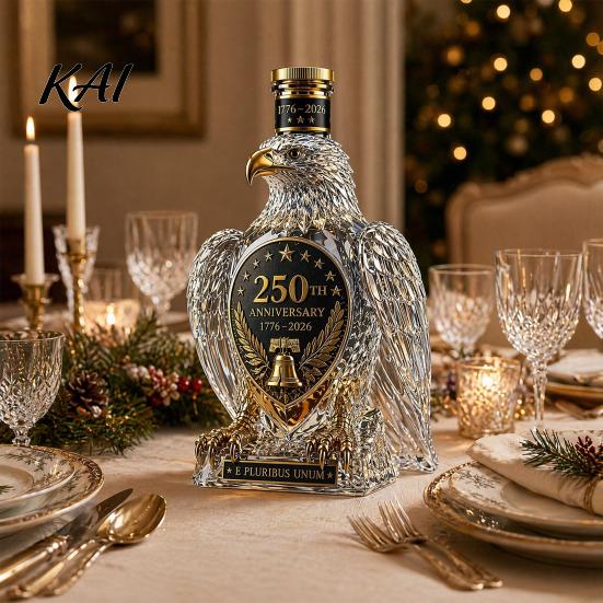 Unique Wine Decanter Eagle Shaped Whiskey Decanter, USA 250th Anniversary Commemorative Bottle with Stopper, 1776-2026 Heritage Edition Patriotic
