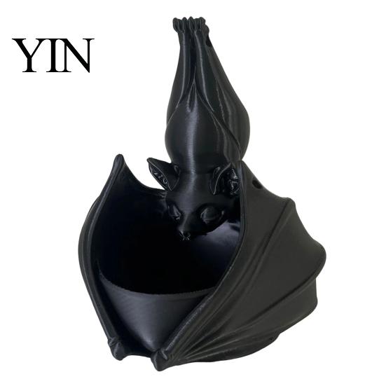Halloween Garden Accessories Hanging Bat Plant Pot, 3D Printed Owl Planter, Whimsical Porch Decor Gothic Holder for Trailing Vines, Home Balcony