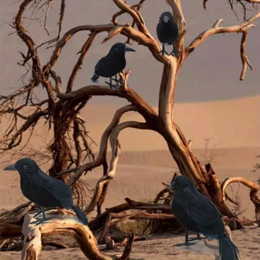 Realistic Artificial Crows Party Ornament Halloween Decorations 2023 Halloween Party Props Horror Crow Decoration