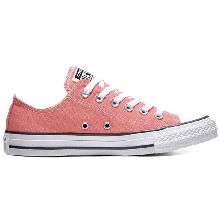 Converse Chuck Taylor All Star Canvas Slip Resistant Durable Breathable Low Top Skate Shoes Unisex Sneaker Coral-Red 161421C