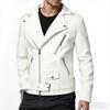 Autumn Winter Casual Men's PU Leather Jacket Fashion Slim Fit Turn Down Collar Moto Biker Coat Trendy Men's Outerwear