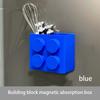 Building block magnetic attraction storage box Magnetic wall mounted kitchen decoration cling film storage box refrigerator side storage rack